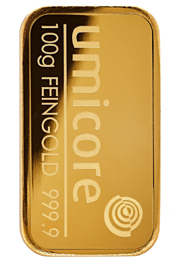 Штампований злиток Umicore 100 г