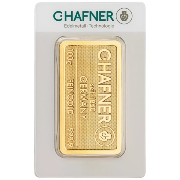 Штампованный слиток C. Hafner 100 г