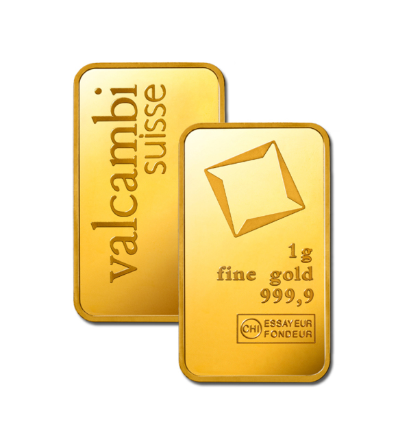 Штампованный слиток Valcambi 1 г