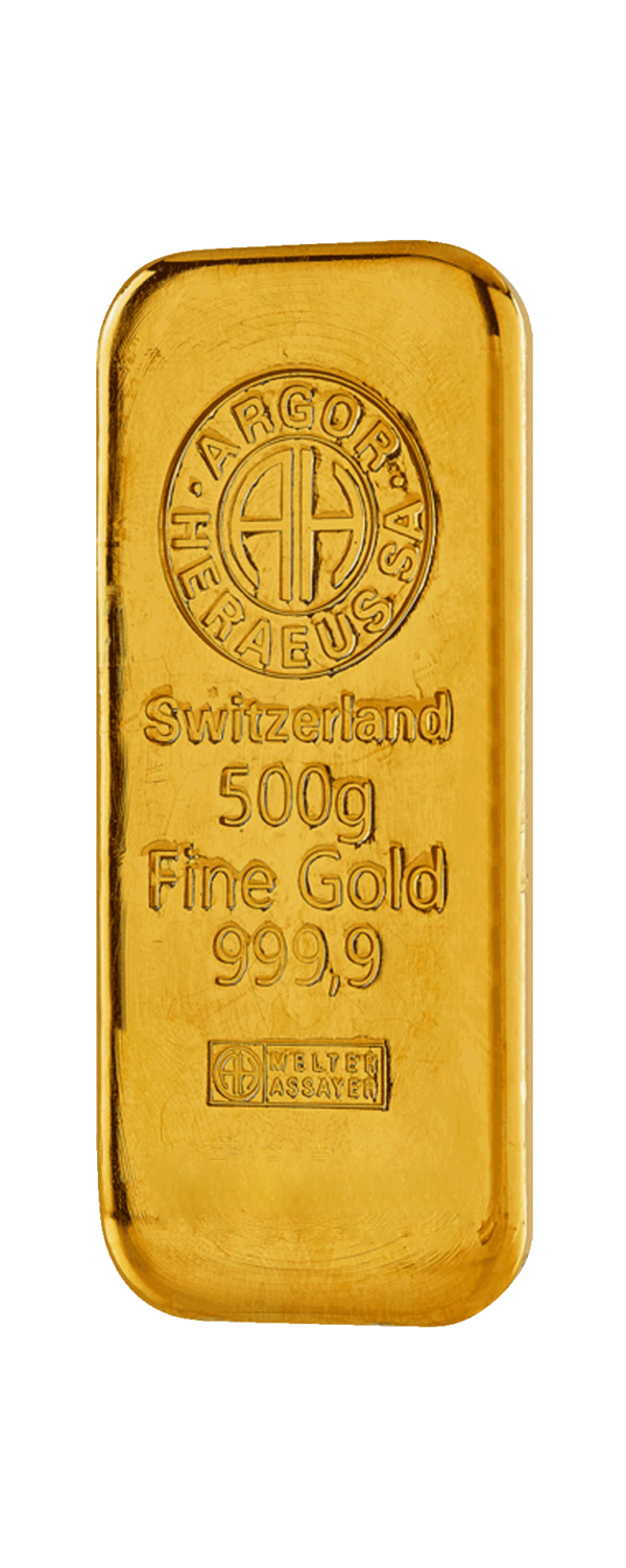 Литой слиток Argor-Heraeus 500 г